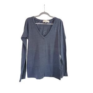 Dude Girl Soft Long Sleeve Shirt Charcoal Grey Women's Top, Size Large